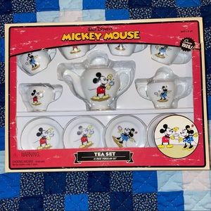 RARE Vintage Disney Mickey & Minnie Mouse PORCELAIN 13 Piece Tea Set - Schylling